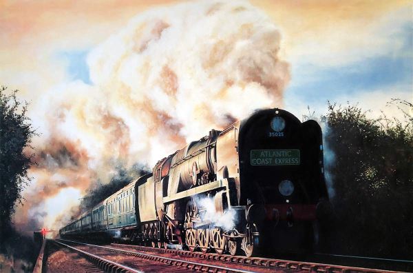 Bulleid pacific 35025 Brocklebank Line with the Atlantic Coast Express. 1963
