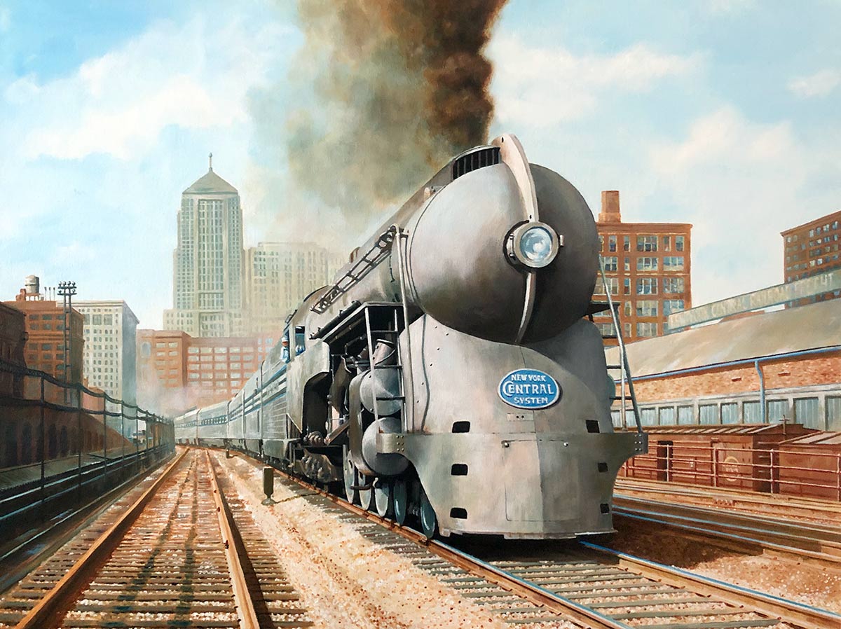 Chicago LaSalle Station 1938. NYC 20th Century Limited