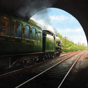 Schools class loco - Hastings Line steam train in 1937
