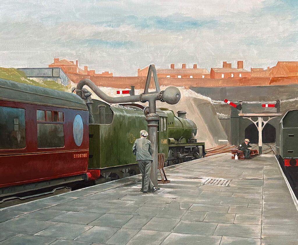 Stage two of the painting of Nottingham Victoria station