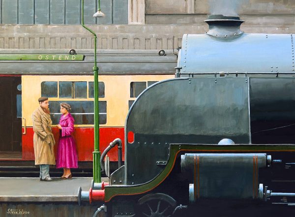 London Victoria station c1955. A boat train to Dover and Ostend.