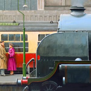 London Victoria station c1955. A boat train to Dover and Ostend.