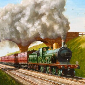 South Eastern and Chatham Railway D-class locomotive on a Kent coast train c1911.