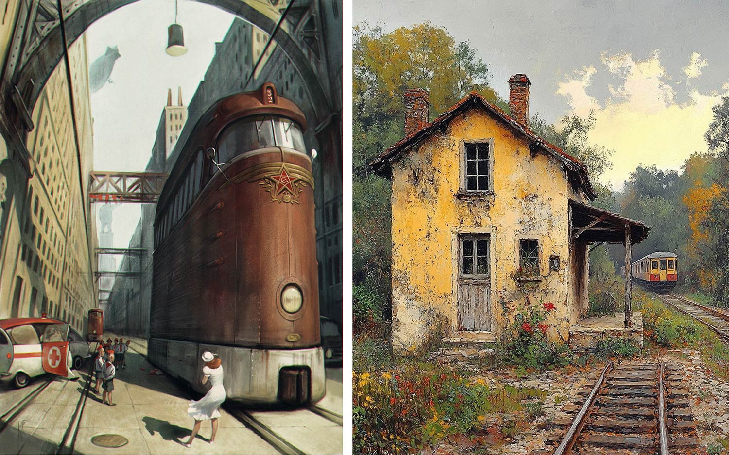 AI and real painting comparison