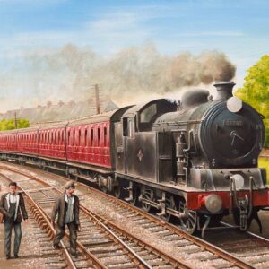 Jazz train nears Walthamstow Wood Street Station in 1959.