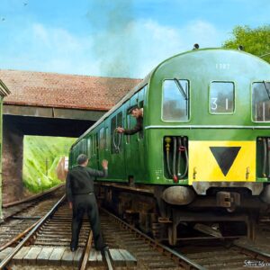 Train arrives at Tunbridge Wells West station on the Spa Valley Railway