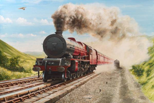 LMS pacific at Dillicar water troughs in 1936