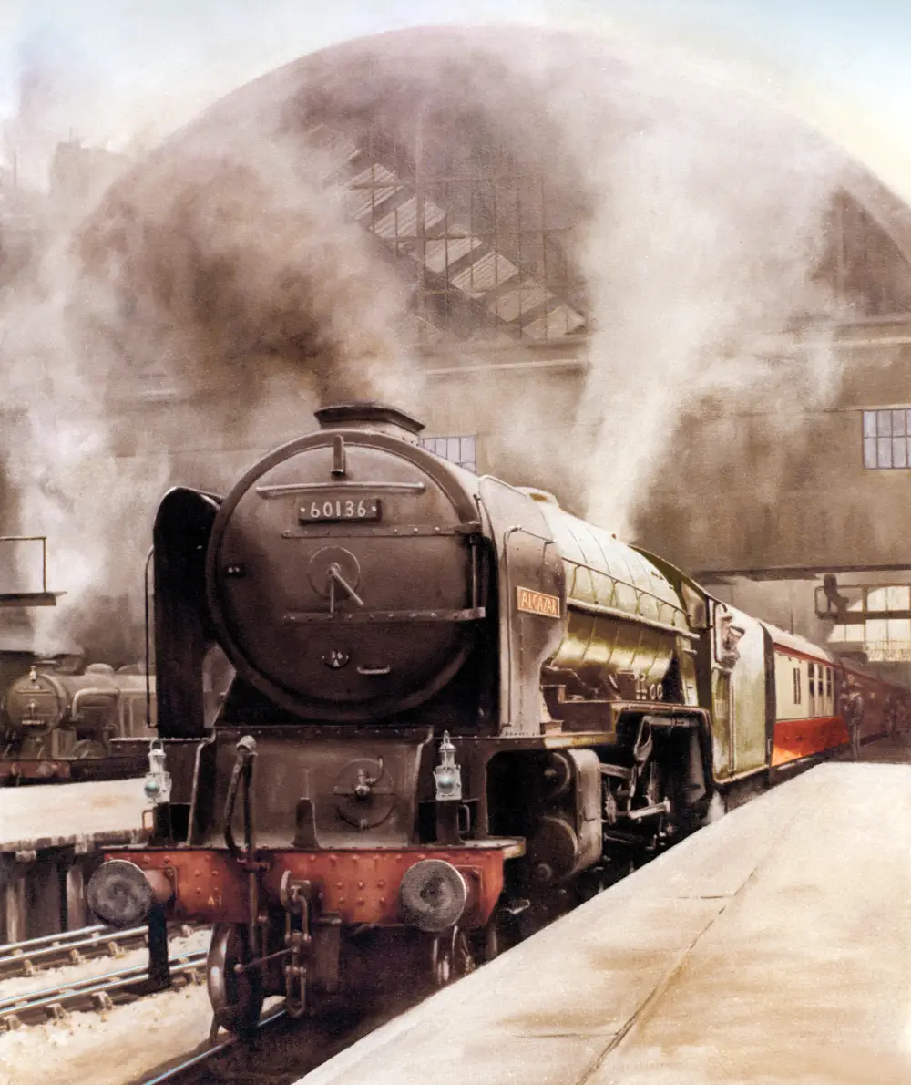 Peppercorn A1 pacific Alcazar waits at Kings Cross station.
