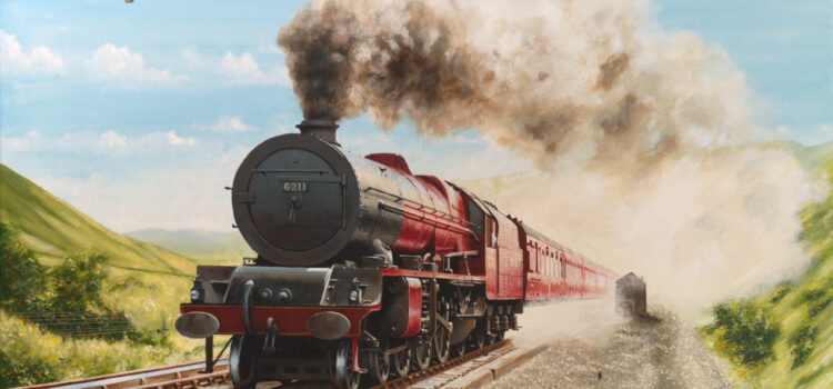 The Kestrel & Queen Maud LMS Princes Royal steam locomotive on Dillicar water troughs