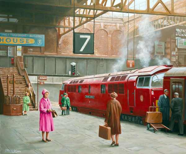 Class 52 Western diesel locomotive at Birmingham Snow Hill station