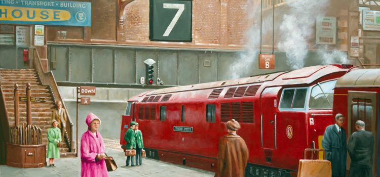 Birmingham Snow Hill Class 52 Western diesel locomotive at Birmingham Snow Hill station