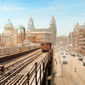 Liverpool Overhead Railway near the Liver Building