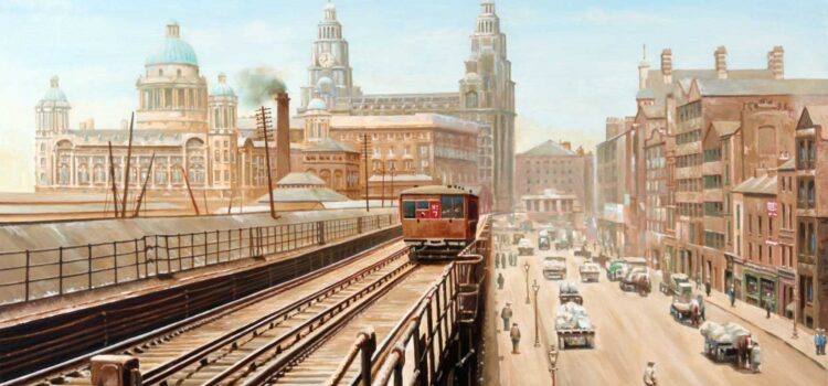 Liverpool Overhead Railway near the Liver Building